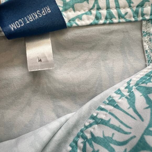 RipSkirt Hawaii Length 2 Medium Pale Blue 19.75” Wrap Palm White Tropical - Picture 3 of 4